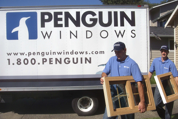 Penguin Windows Truck Signage